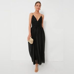 Black Sleeveless V-Neck Maxi Dress Moon River